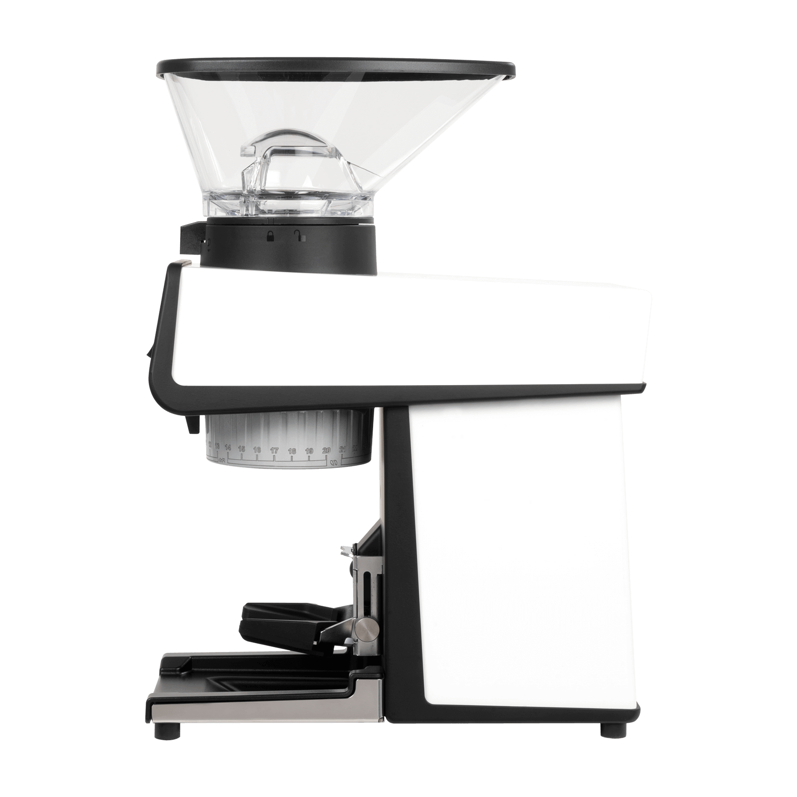 La Marzocco Kaffeemühle in Weiß – moderne Mühle für präzises Mahlen von Kaffeebohnen. Perfekt abgestimmt auf Espressomaschinen und Siebträgermaschinen. Elegantes Design, einfaches Handling und hochwertige Verarbeitung für den Barista-Alltag.