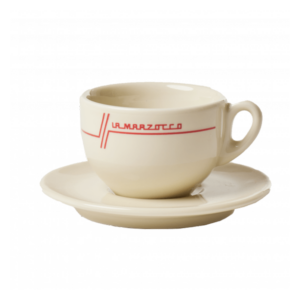 La Marzocco Cappuccinotasse mit Unterteller – klassische Keramiktasse im Barista-Stil für stilvollen Kaffeegenuss in Café und Zuhause