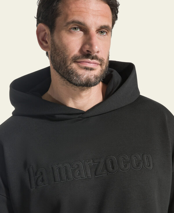 Black Hoodie with 3D La Marzocco Logo